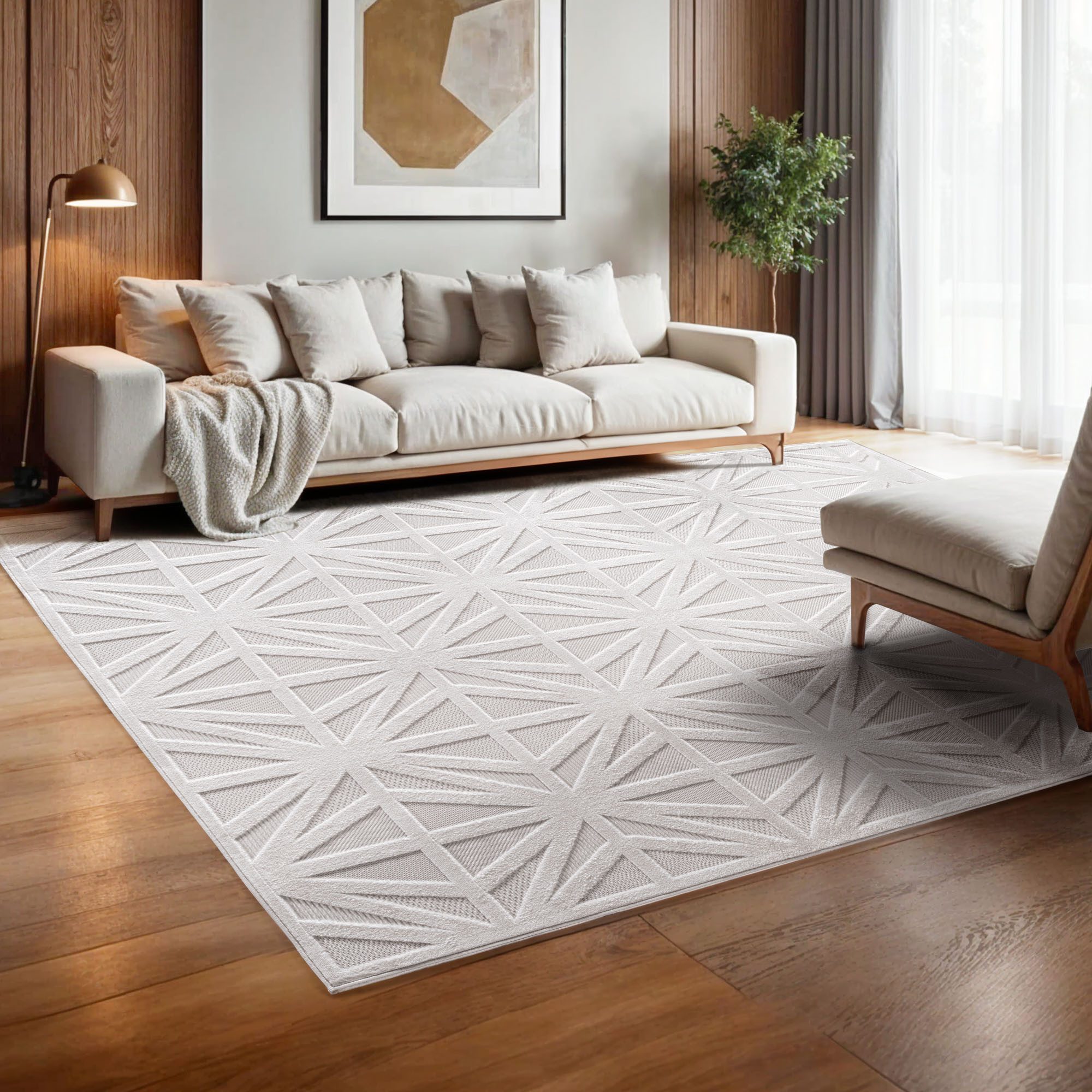 SIMPEX24 Designteppich Unicolor - Einfarbig, Rechteckig, Höhe: 4 mm, Indoor günstig online kaufen