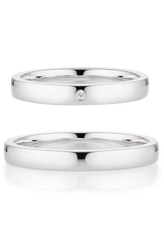 Bruno Banani Trauring Schmuck Geschenk, Ehering Hochzeit Damenring  Herrenring, Ein Zeichen der Liebe, mit o. ohne Brillant, Made in Germany,  Ring als Zeichen einer ewigen Partnerschaft