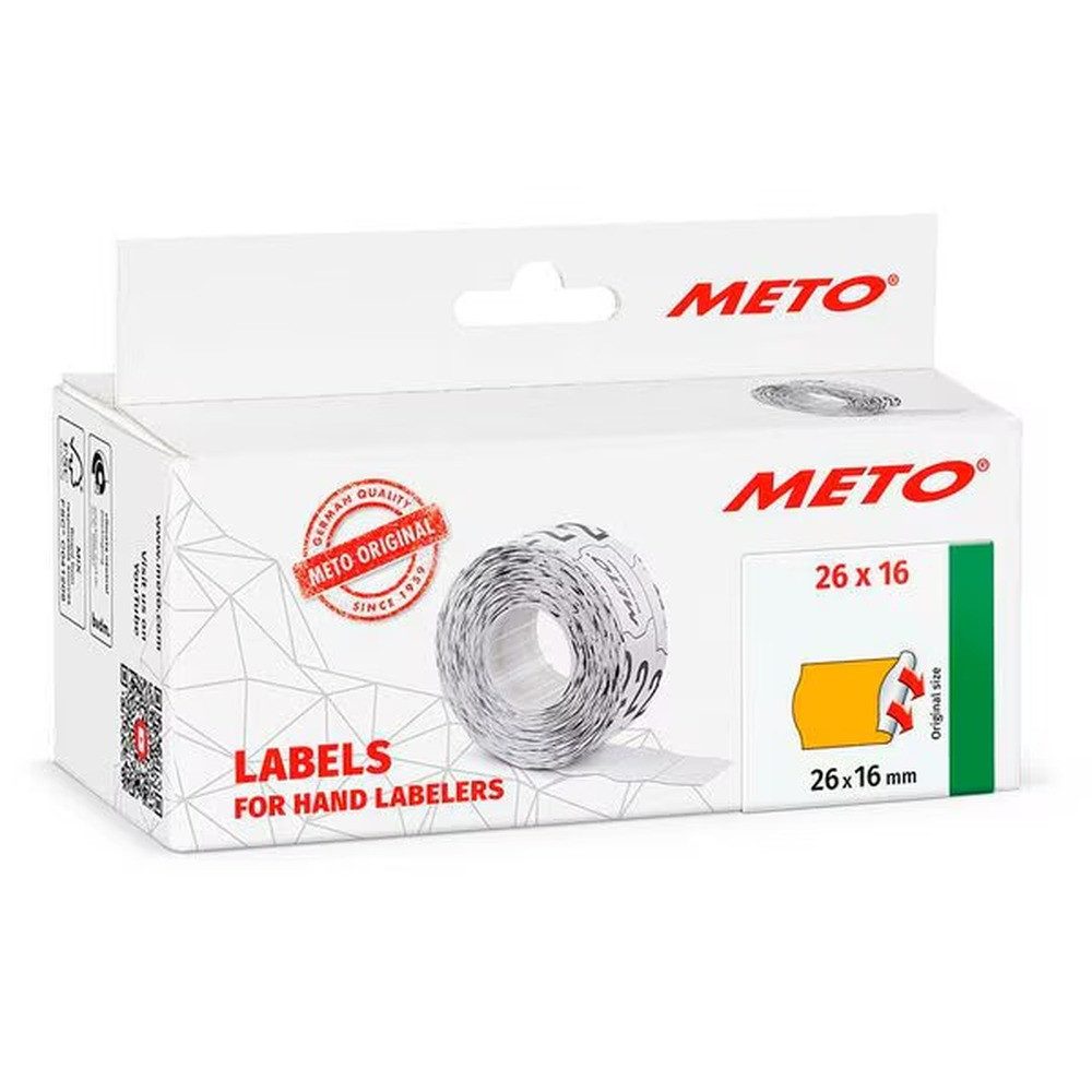 METO Etikettenrolle METO Preisetiketten leuchtorange permanent