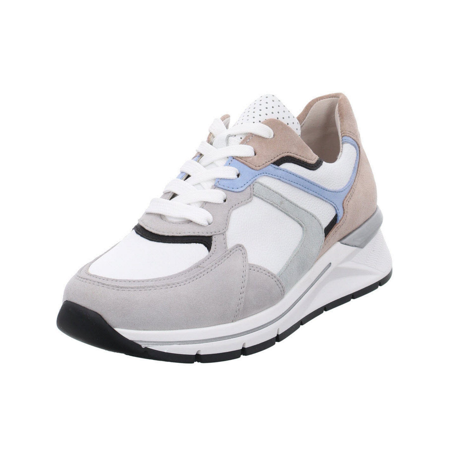 Sneaker Schuhe (pastell.schwarz) Synthetikkombination Sneaker Davos Damen Weiß Sneaker Gabor