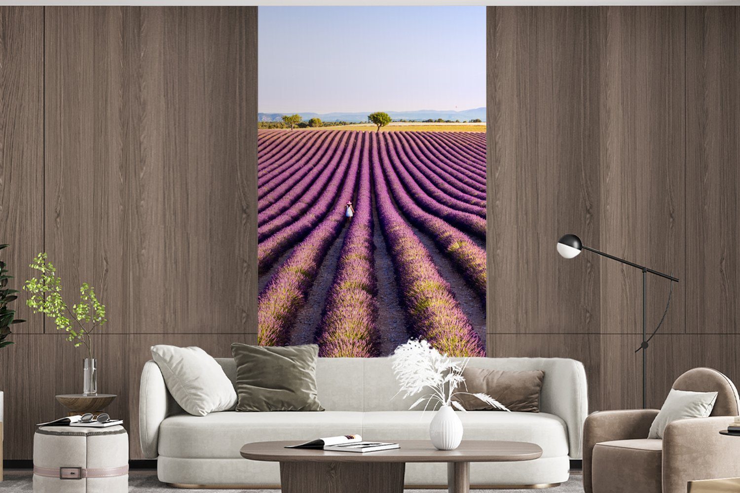 in Frankreich, Lavendelfelder der St), Vliestapete MuchoWow für Wohnzimmer bedruckt, Provence Matt, Schlafzimmer Fototapete (2 in Küche, Fototapete