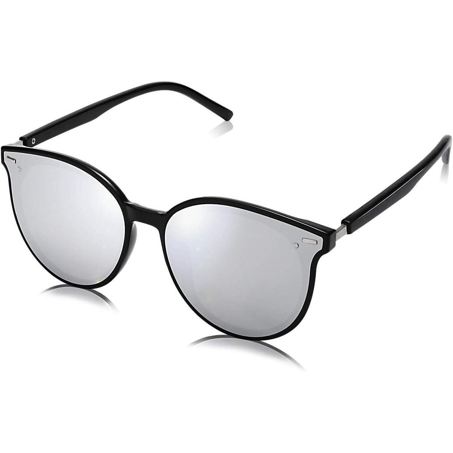 LuxusKollektion Retrosonnenbrille Sonnenbrille Runde Retro Klassisch C3 Schwarz Rahmen Silber Linse (1-St)