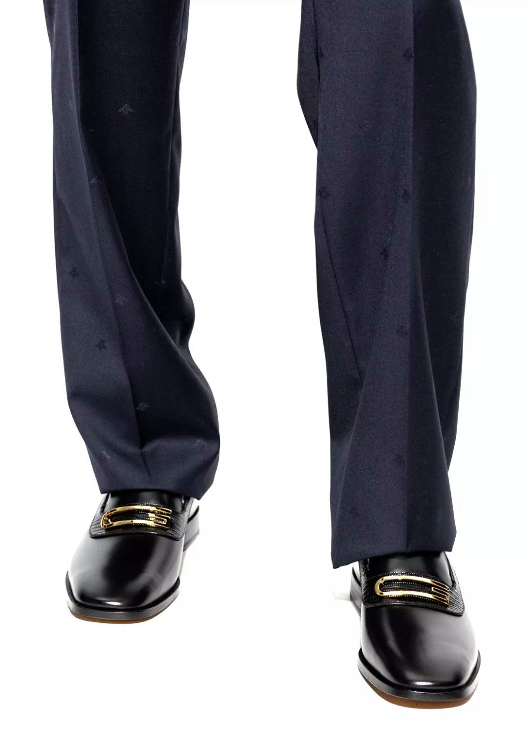 GUCCI G Geometric Slip-On Loafers Mokassin Goldfarbenem G-Hardware auf der Vorderseite