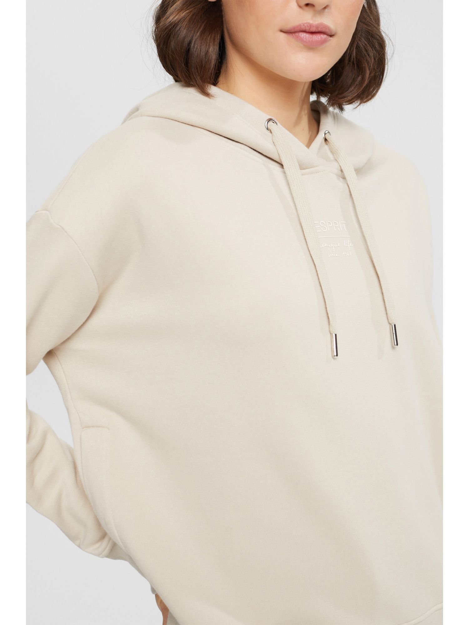Esprit Sweatshirt mit (1-tlg) Hoodie seitlichen TAUPE Reißverschlüssen LIGHT