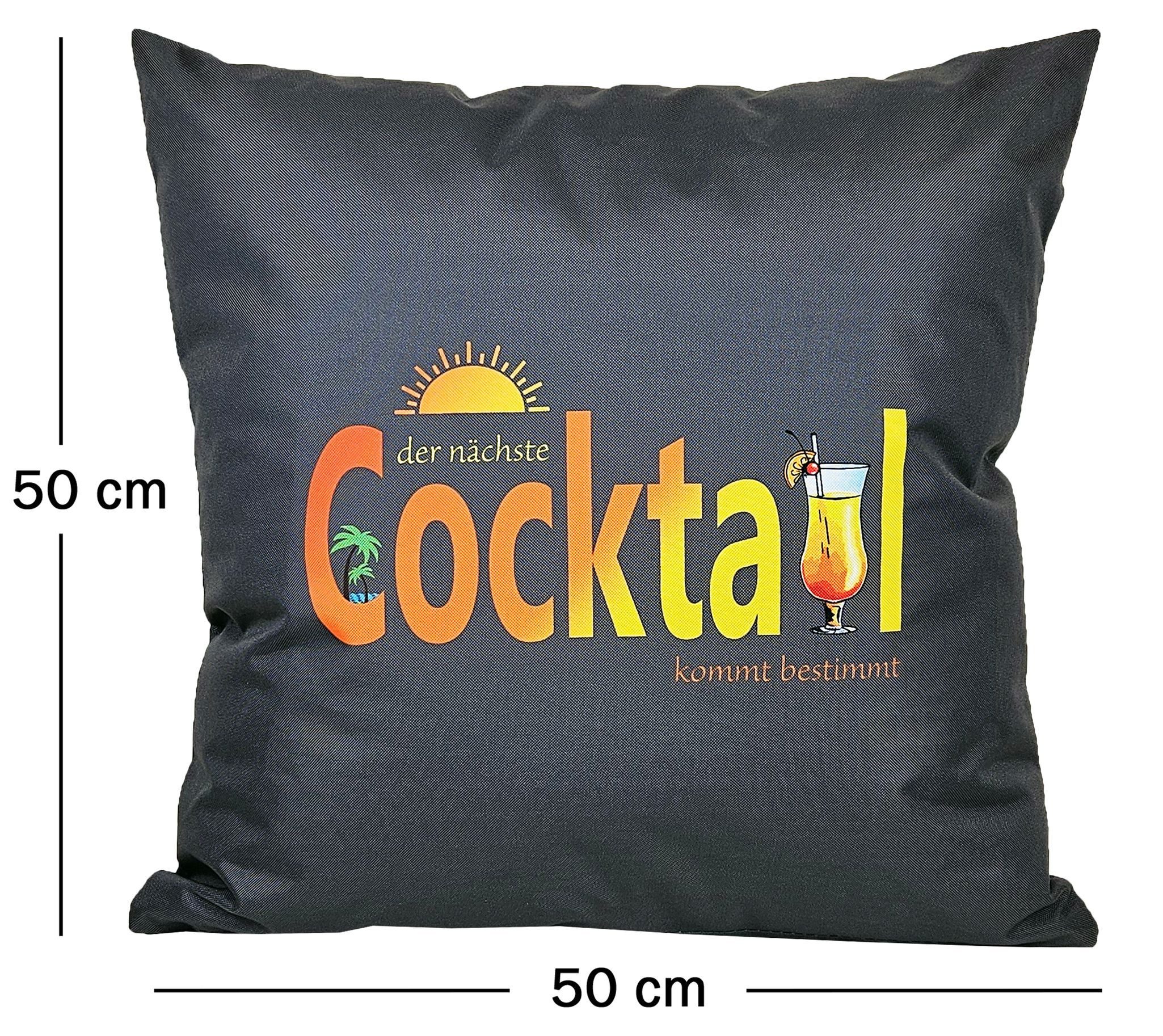 JACK Kissenbezüge 1x 50x50cm Motiv Outdoor Kissenhülle Bezug, (1 Stück), 1x Kissenhülle mit lustigen Motiven, wasserabweisend, Innen & Außen