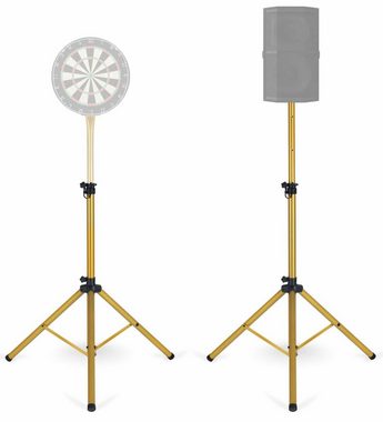 Pronomic Boxenstativ Stahl - Boxenständer mit Dreibein-Konstruktion Lautsprecherständer, (Höhenverstellbar, 1-tlg., Belastbarkeit bis 50 kg, auch als Dartstativ / Fotostativ verwendbar)