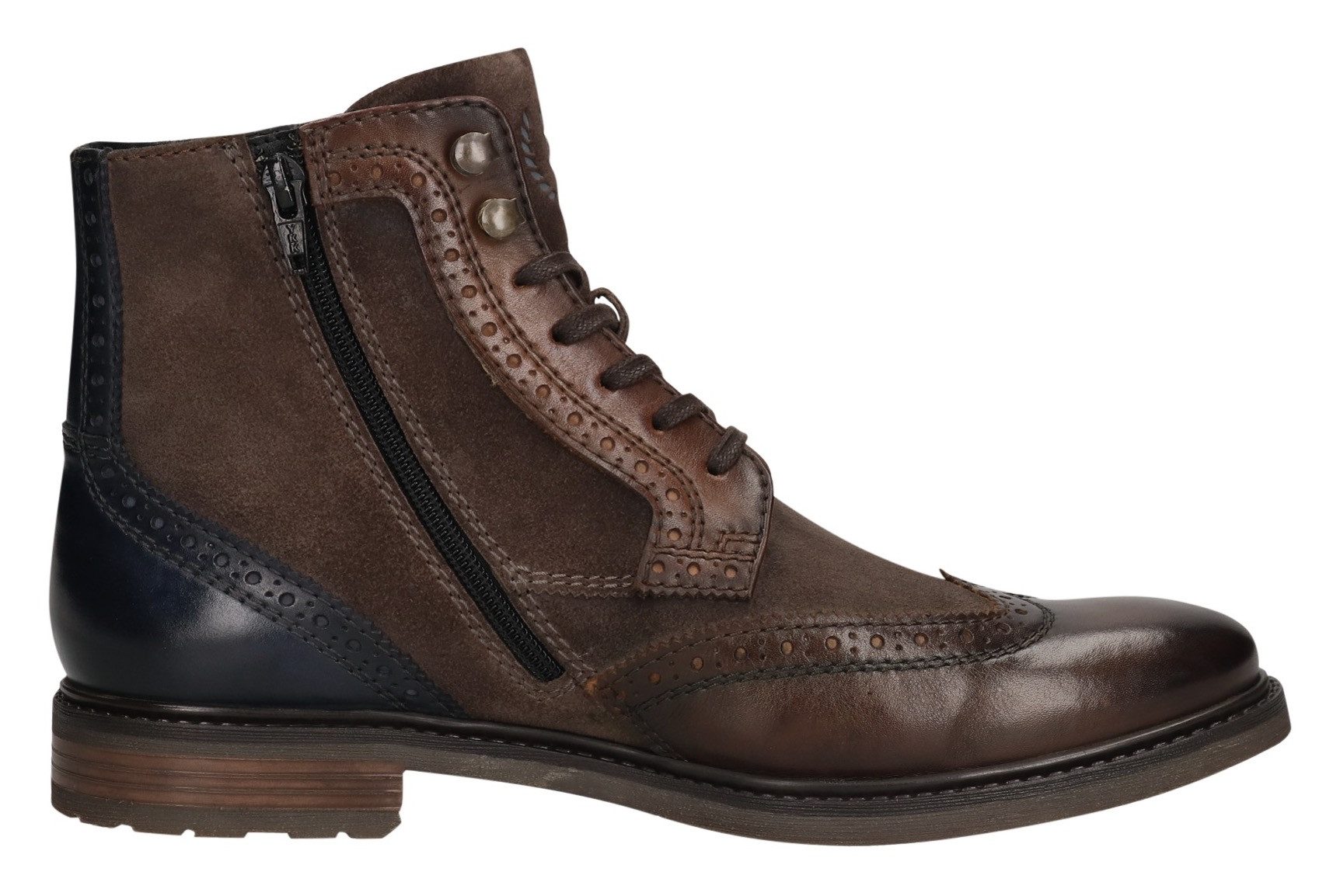 bugatti Schnürboots Stiefel, Anzugschuh, Boots mit eleganter Flügelkappe