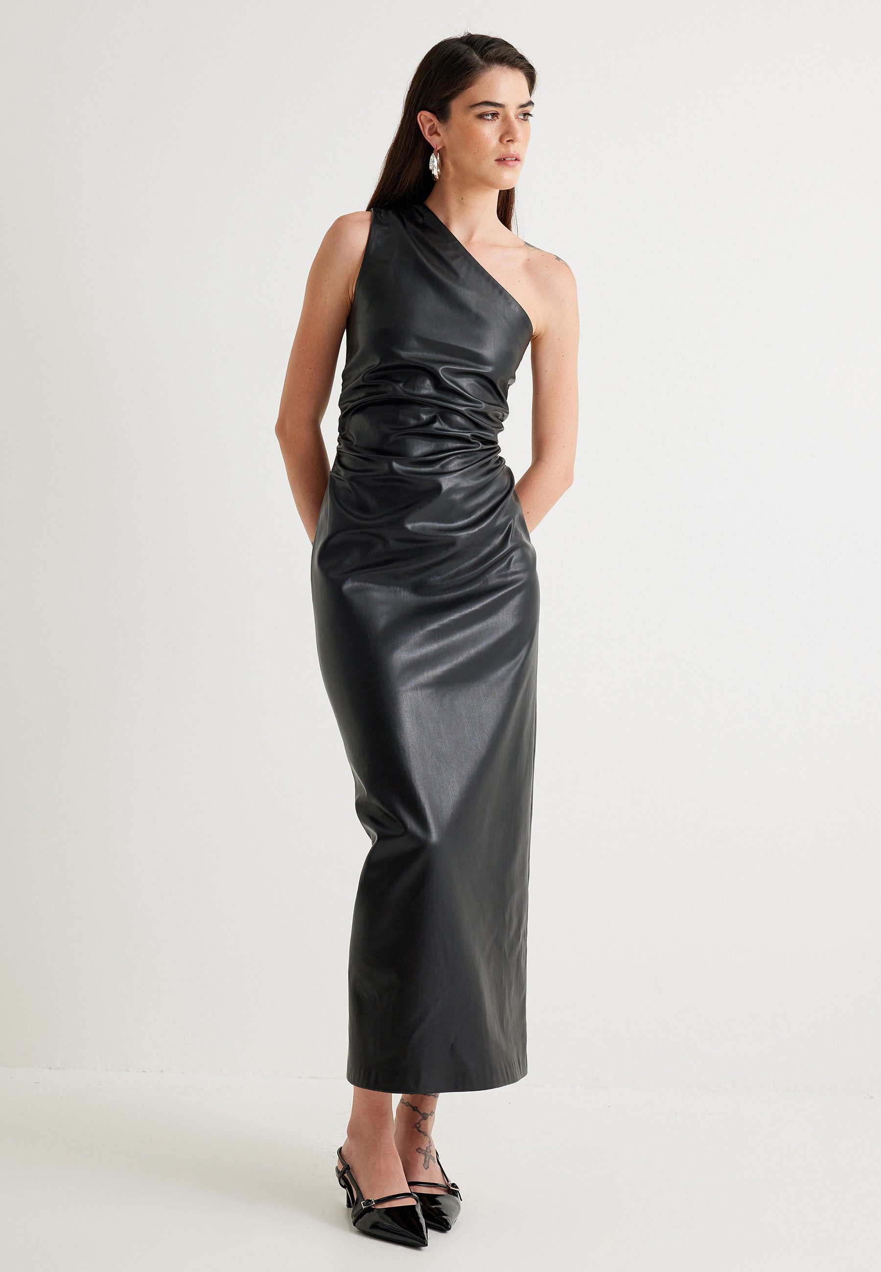 Koton Maxikleid Maxi Länge Slip Kleid