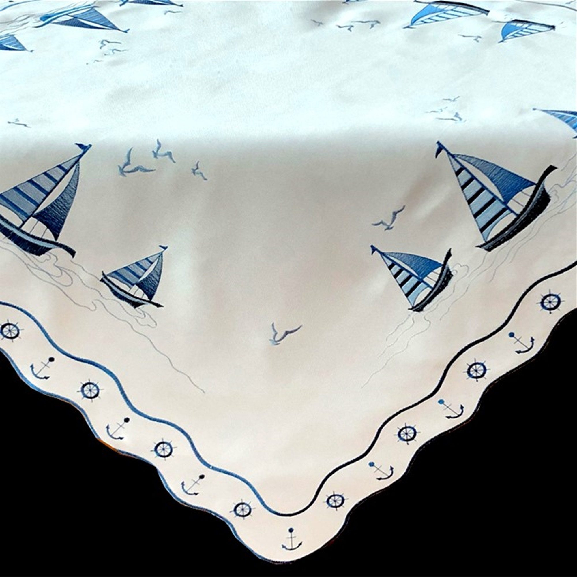 Brilliant Mitteldecke Maritim / Mitteldecke / 85x85cm / Bestickt / CY-5369M, Bestickt