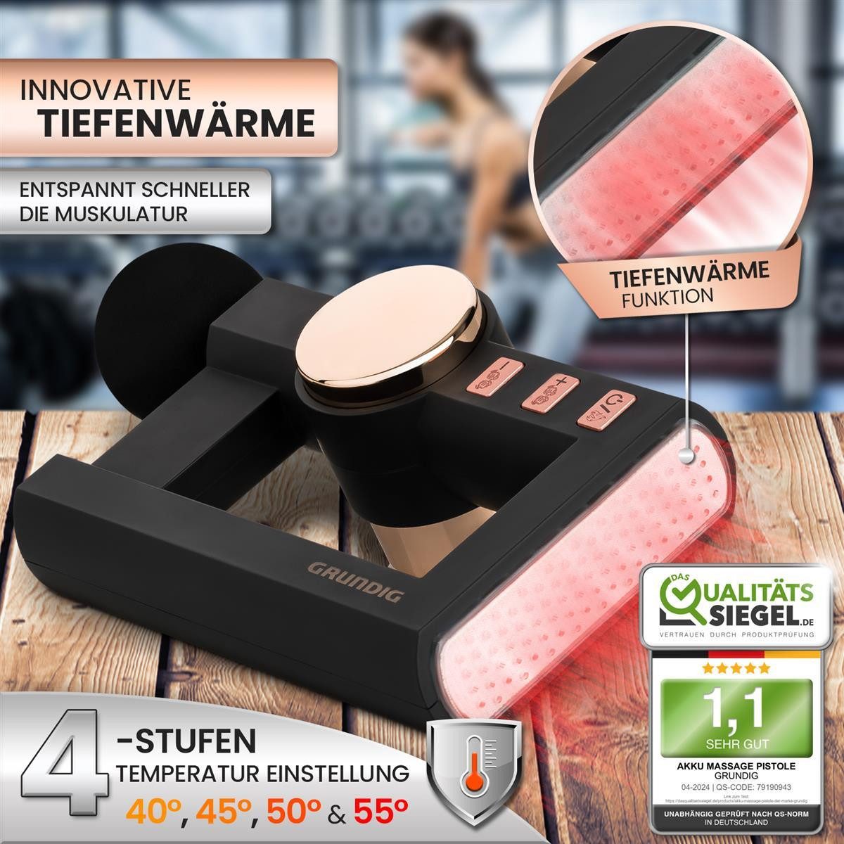 Grundig Massagepistole Massagepistole Massagegerät Massagegun kompakt