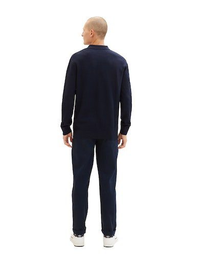 TOM TAILOR Polokragenpullover mit kurzer Knopfleise am Polokragen