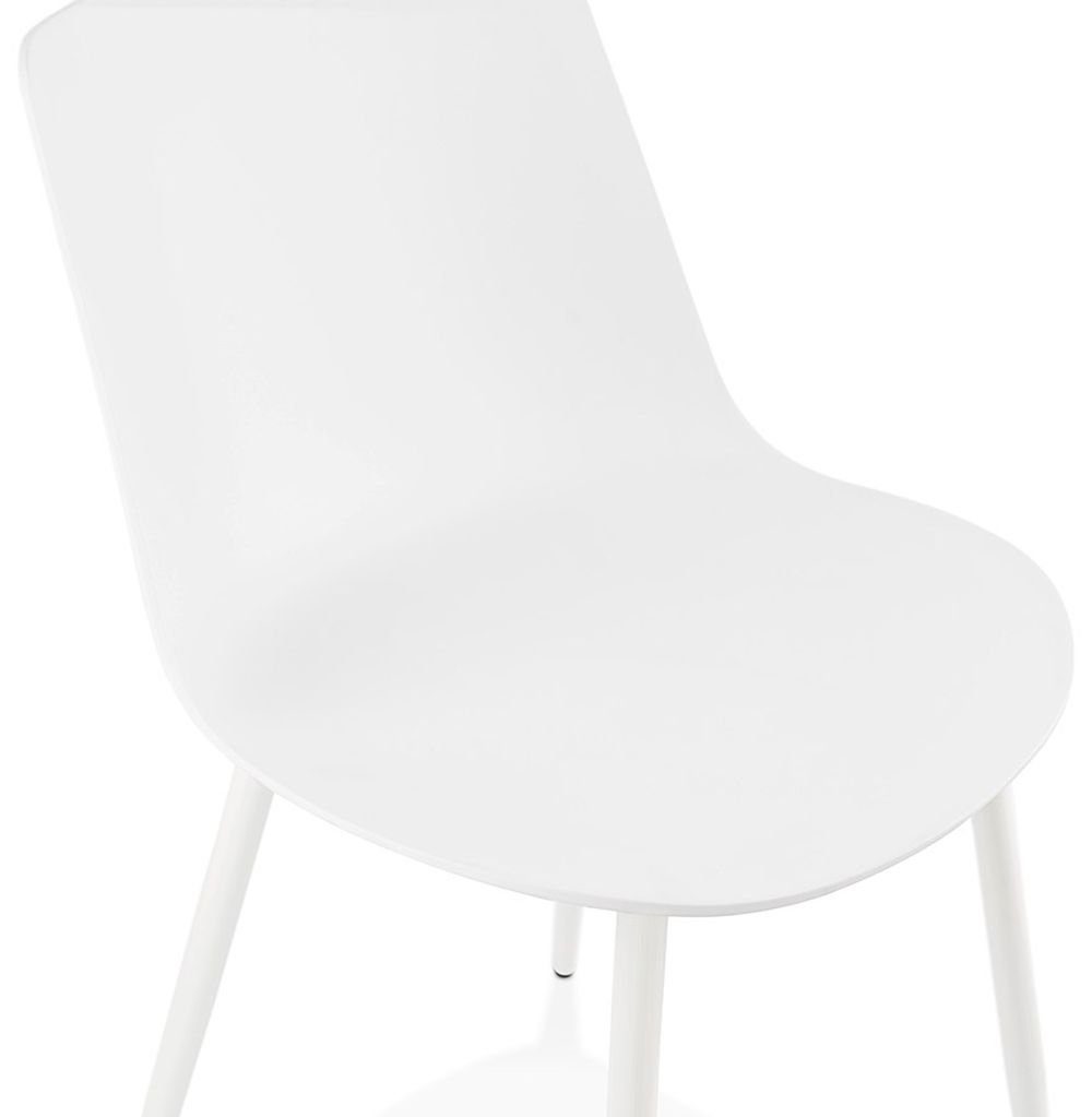 KADIMA DESIGN Esszimmerstuhl NUIT Stuhl white Weiß x 77 Weiss Polym Plastic 44 x 50