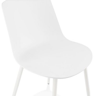 KADIMA DESIGN Esszimmerstuhl NUIT Stuhl Plastic Polym Weiss white 44 x 50 x 77