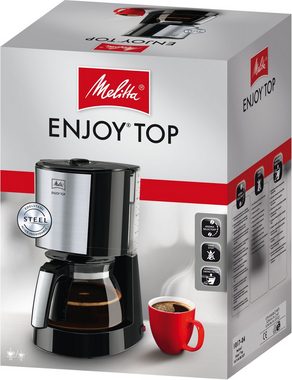 Melitta Filterkaffeemaschine Enjoy Top 1017-04, 1,25l Kaffeekanne, Papierfilter 1x4, mit Glaskanne
