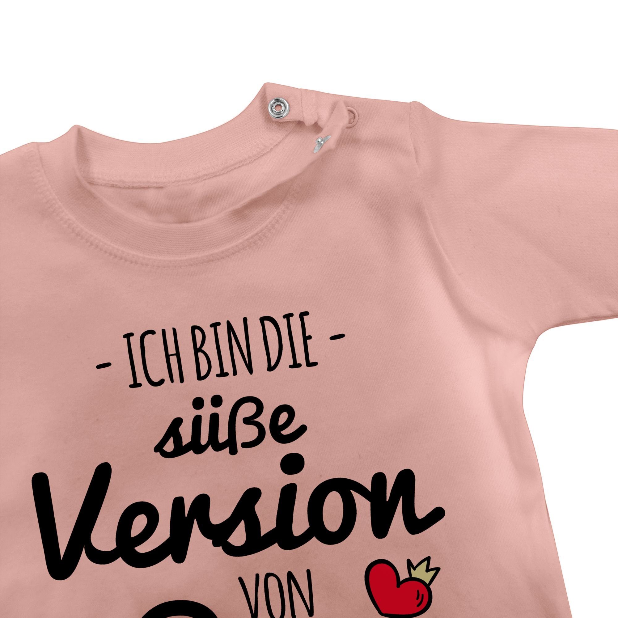 T-Shirt Vatertag 1 Baby Shirtracer Version Papa von Süße Geschenk Babyrosa