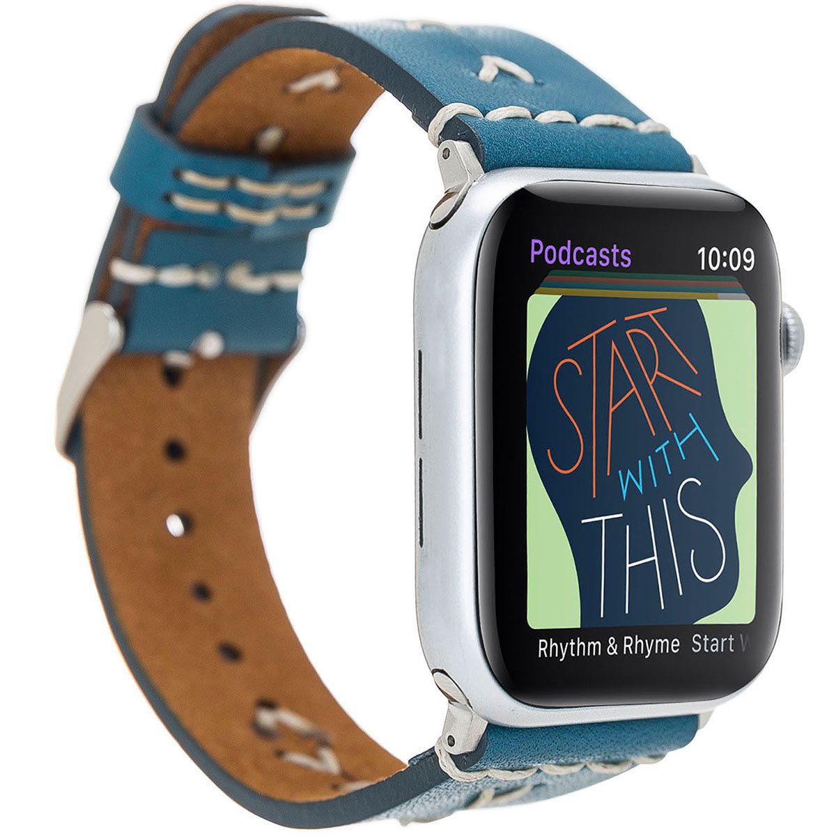 Burkley Smartwatch-Armband Exklusives Vintage Lederarmband, Handmade Stil 22