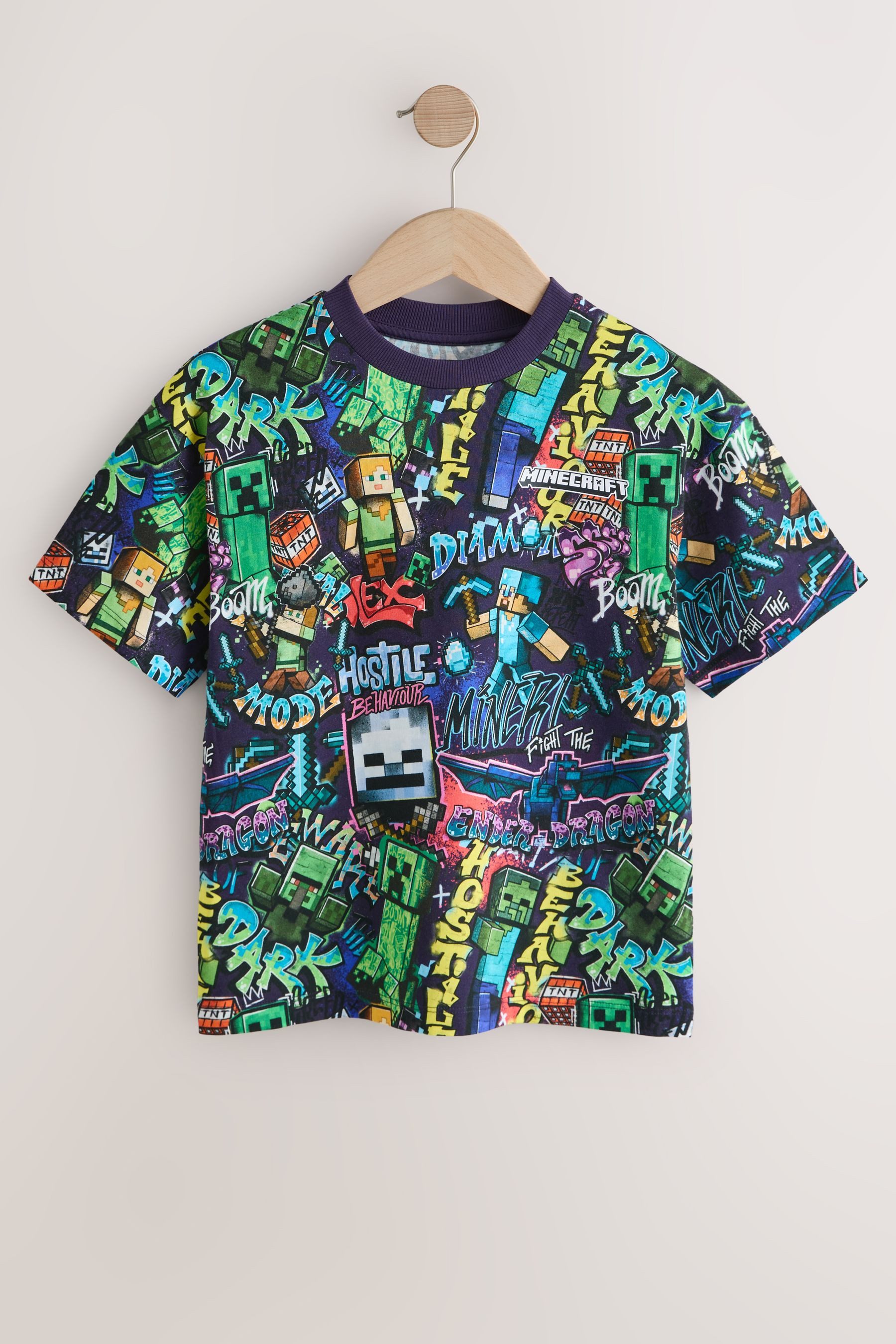 Next T-Shirt T-Shirt von Minecraft mit Pailletten (1-tlg)