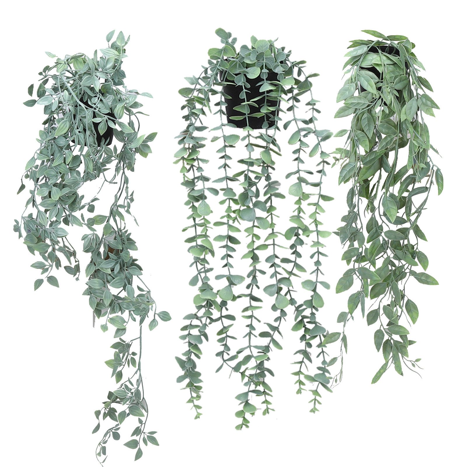 Kunstranke Künstliche Hängepflanzen 3er-Pack Gefälschte Hängepflanzen Gefäl günstig online kaufen