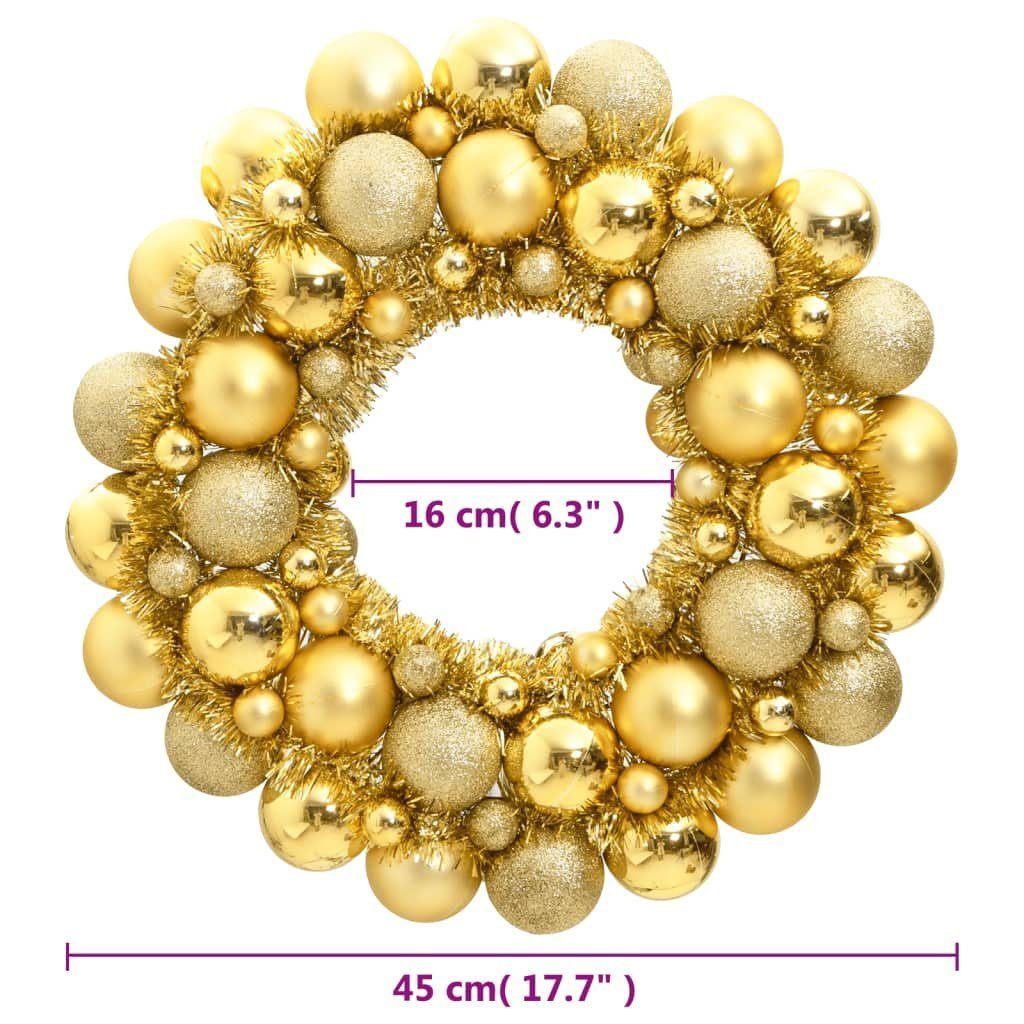 vidaXL Christbaumschmuck Weihnachtskranz Golden Polystyrol 45 (1-tlg) cm