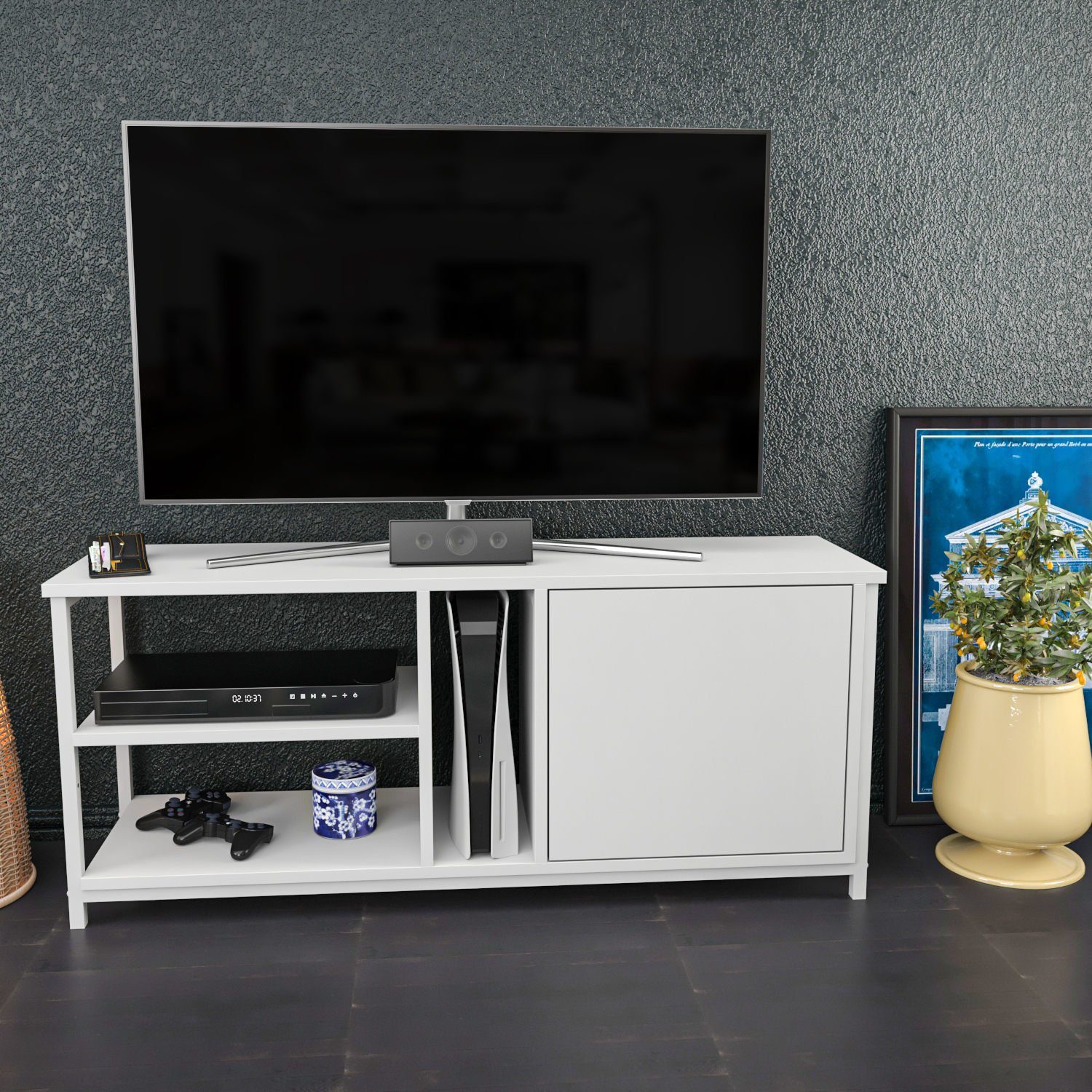 Skye Decor TV-Schrank Schränke, 50,8x120x35,3 cm, 100% Melaminbeschichtete Partikelplatte | TV-Schränke
