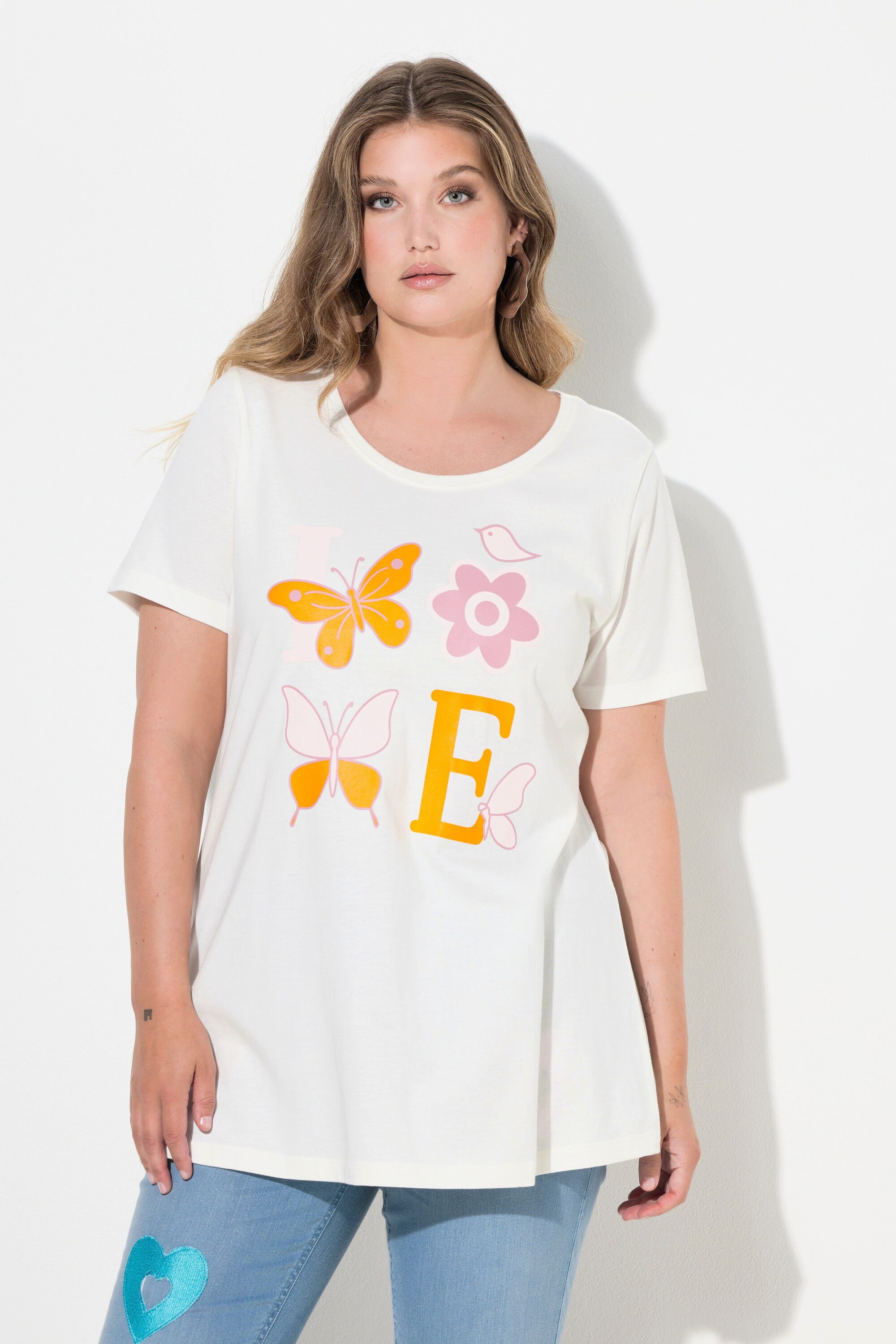 MIAMODA T-Shirt T-Shirt A-Linie LOVE-Motiv