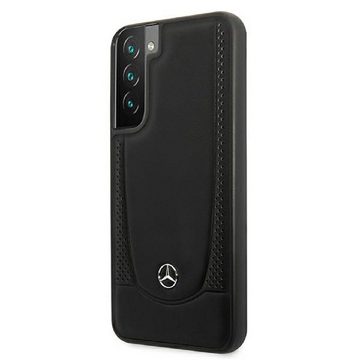 Mercedes Handyhülle Samsung Galaxy S22 Plus Hardcase Cover Echtleder schwarz