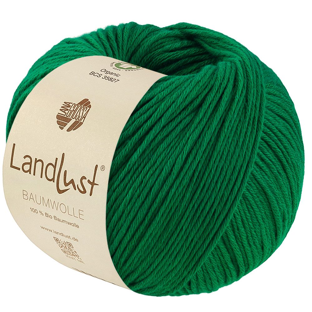LANA GROSSA LANDLUST BAUMWOLLE GOTS 100 % Baumwolle Häkelwolle, 115 m (100 % Baumwolle mit angenehm weicher Haptik, Ideal für Tops, Strickjacken, Taschen und Accessoires), 50 g