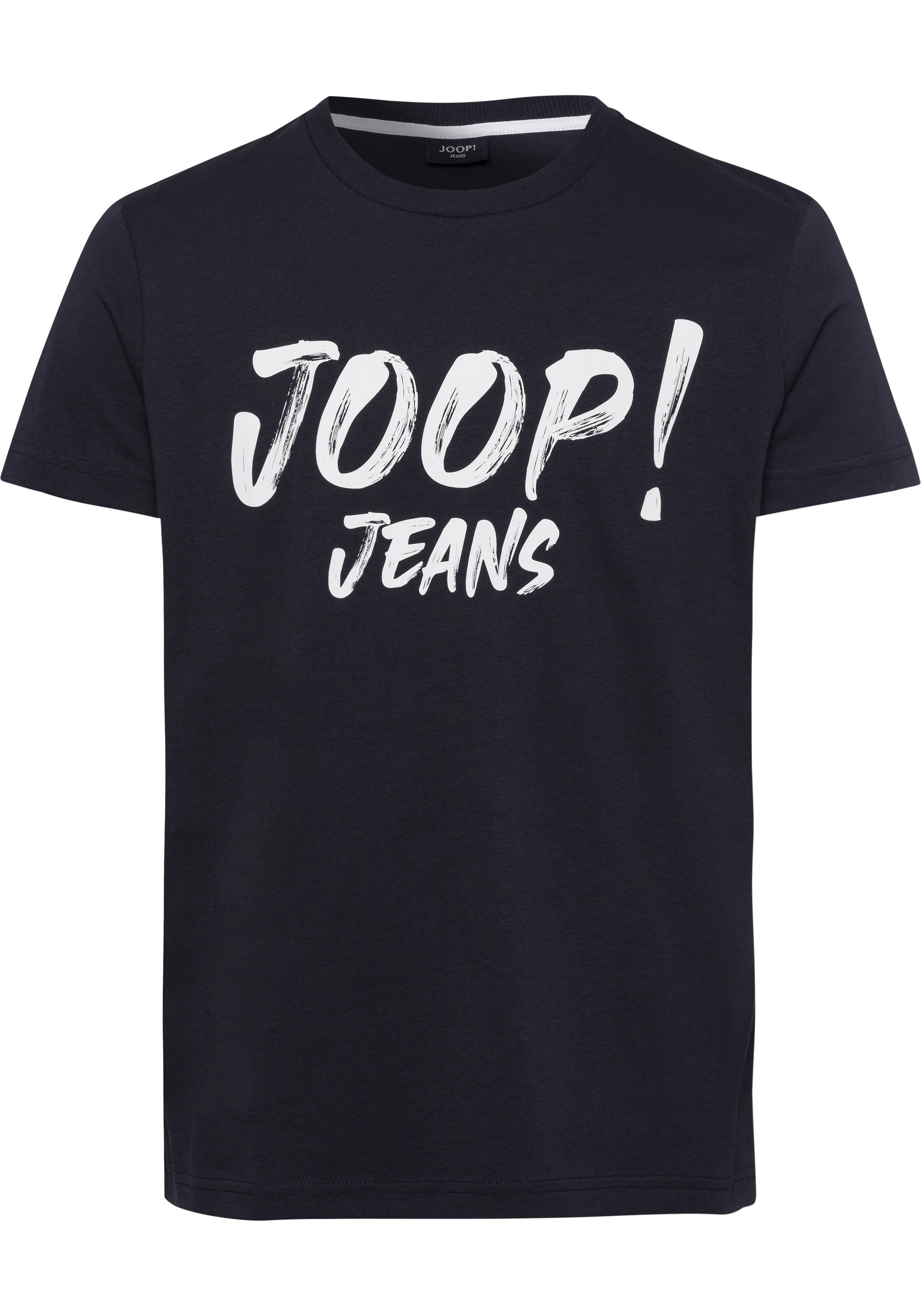 Frontprint T-Shirt Joop navy Jeans Adamo (1-tlg) mit