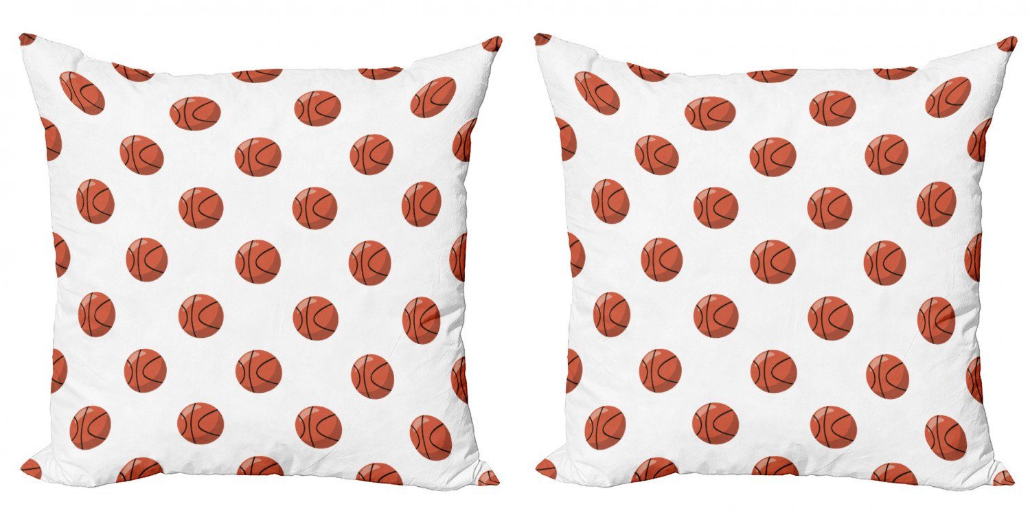 Kissenbezüge Modern Accent Doppelseitiger Digitaldruck, Abakuhaus (2 Stück), Basketball Cartoon-Kugeln Score