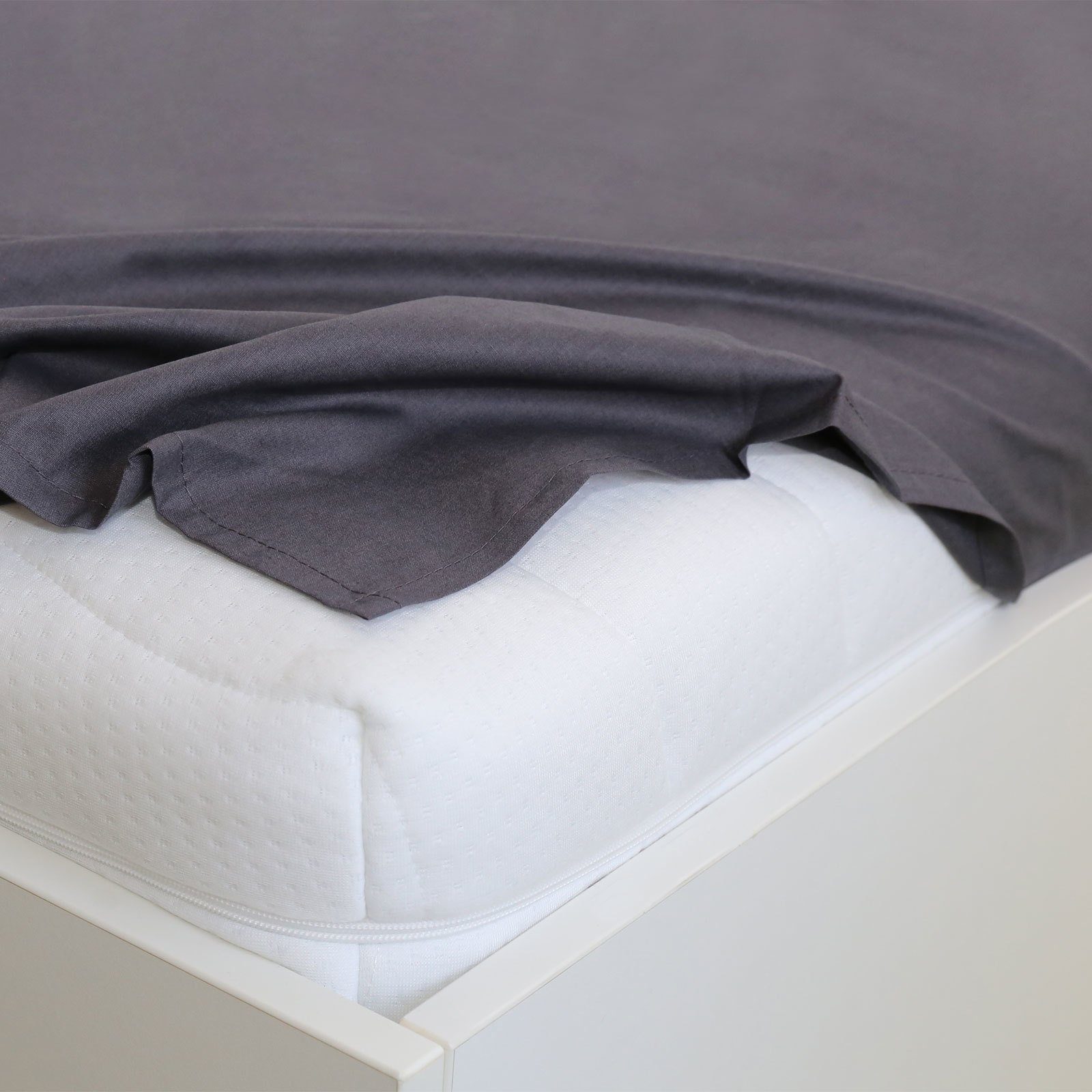 TRAUMSCHLAF Bettlaken Edel Linon, Renforce, Gummizug: ohne Spanngummi, (1 S günstig online kaufen