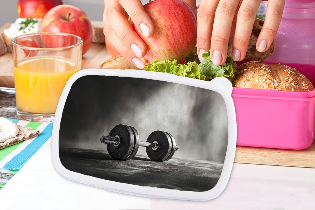 MuchoWow Lunchbox Halter - Gewichte - Schwarz, Kunststoff, (2-tlg), Brotdosen, Lunch Box, Brotbox für Kinder und Erwachsene