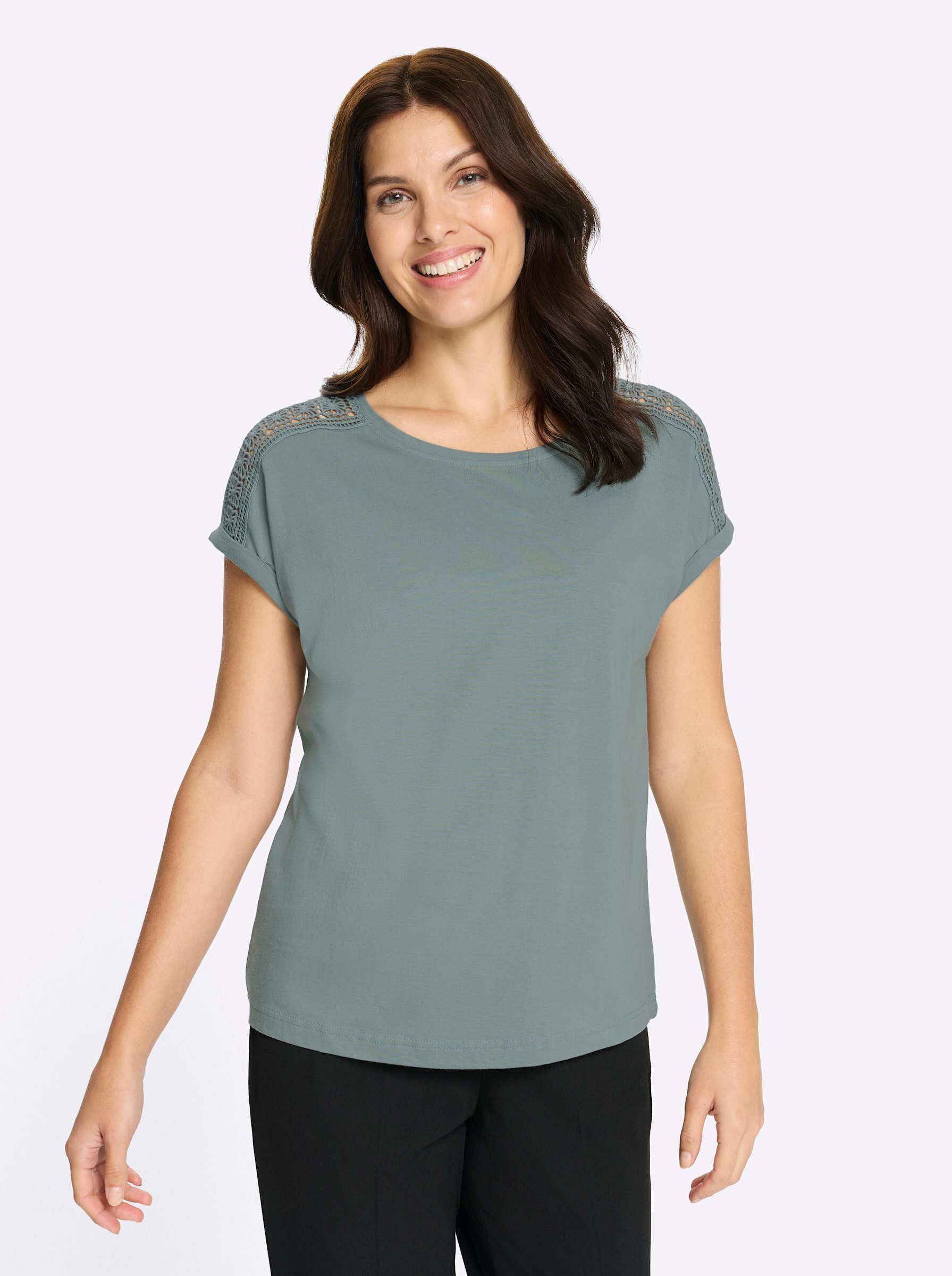 T-Shirt Rundhals-Shirt Extra kurz