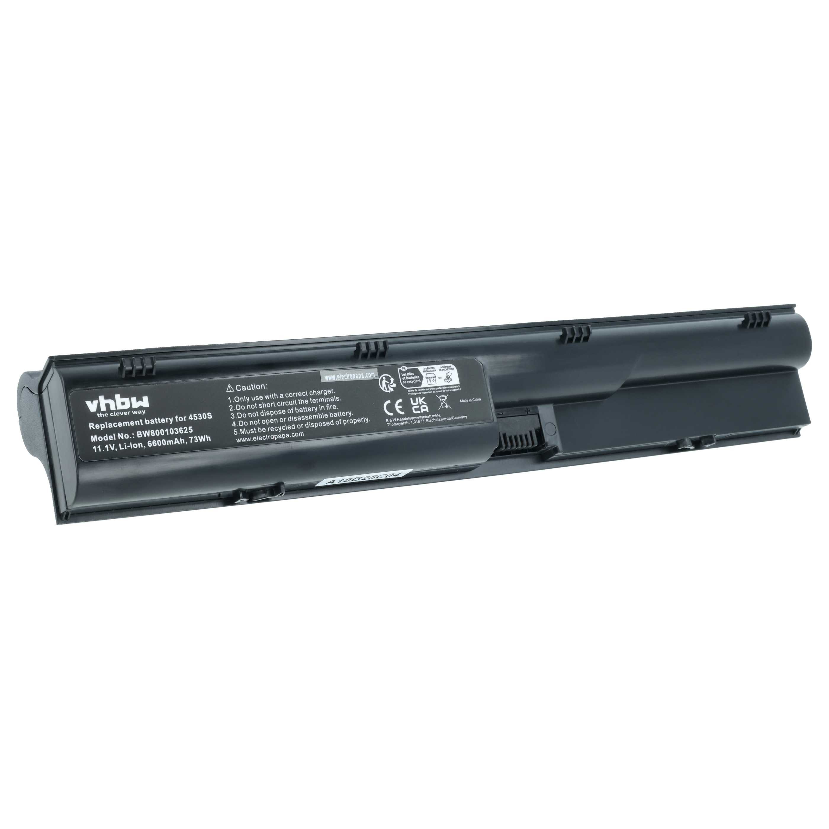 vhbw Akku Ersatz für HP PR09, PR06, LC32BA122, HSTNN-XB3C, HSTNN-XB2T, Laptop-Akku Akku Li-Ion 6600 mAh (11,1 V, 1 St), Leistungsfähiger Austausch-Akku für Notebook, Wiederaufladbar, Jede