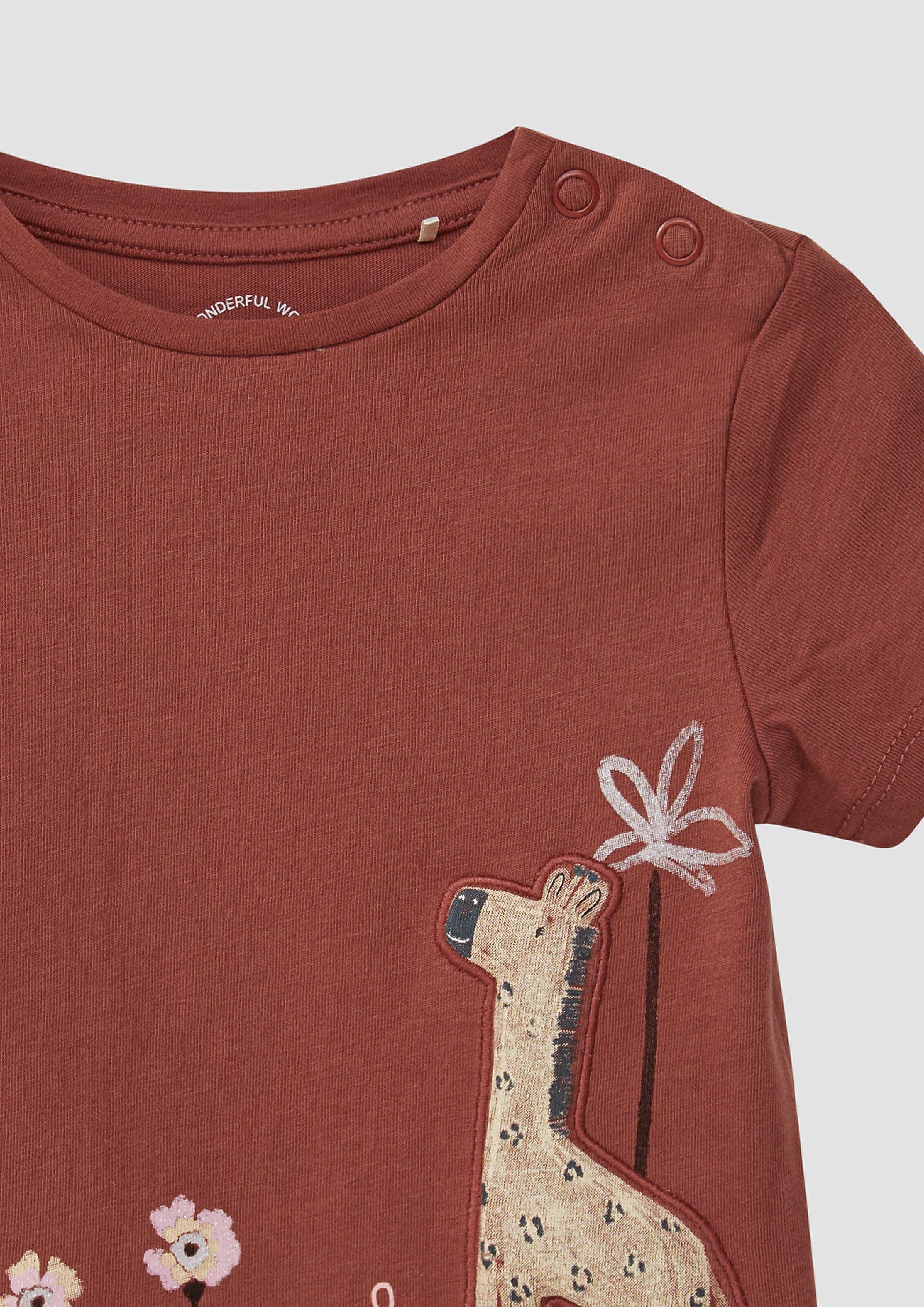 s.Oliver Kurzarmshirt T-Shirt aus Baumwolle mit günstig online kaufen