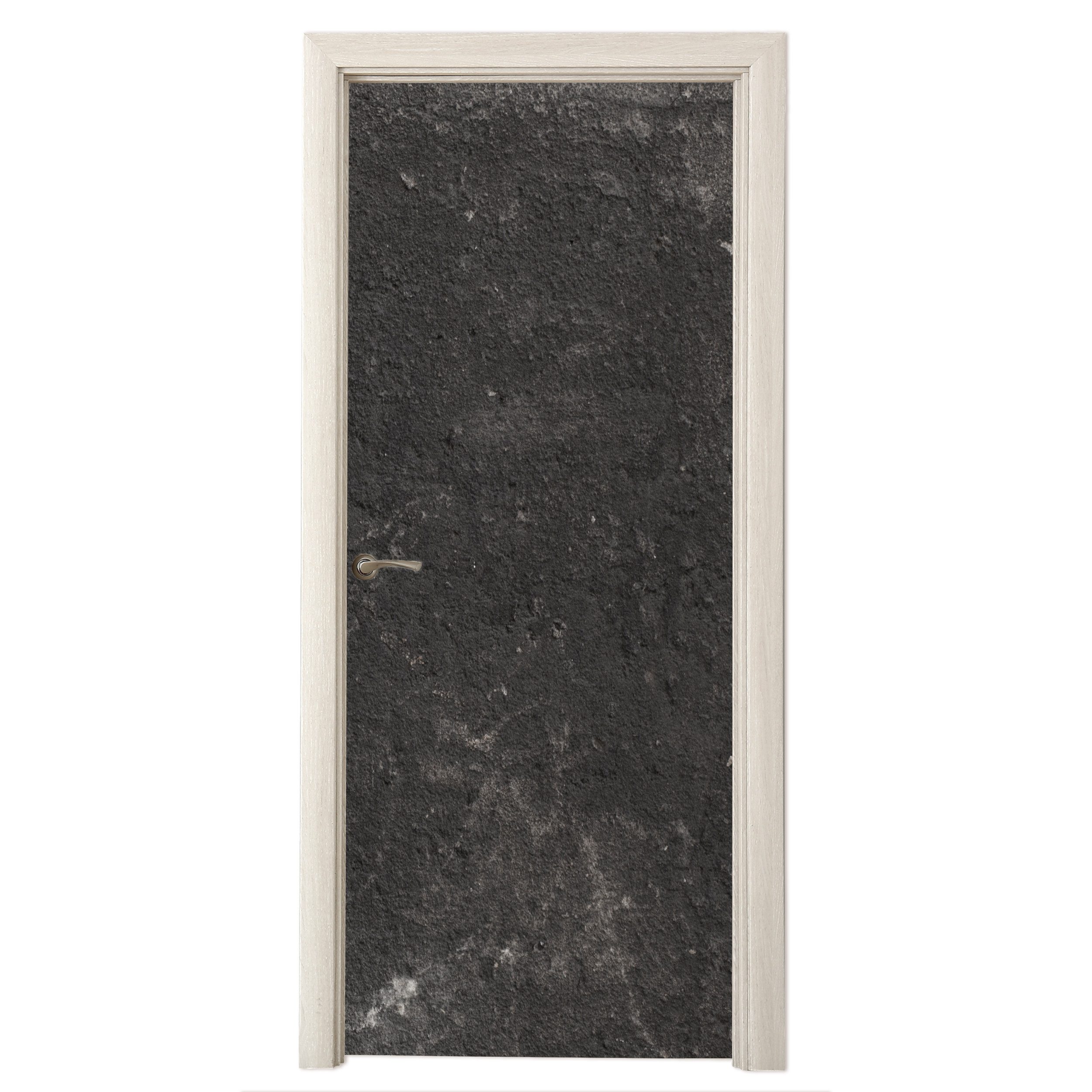 MuchoWow Türtapete Beton - Wand - Schwarz - Vintage - Industriell, Matt, bedruckt, (1 St), Selbstklebende Tapete, Folie für Möbel, 70x215 cm