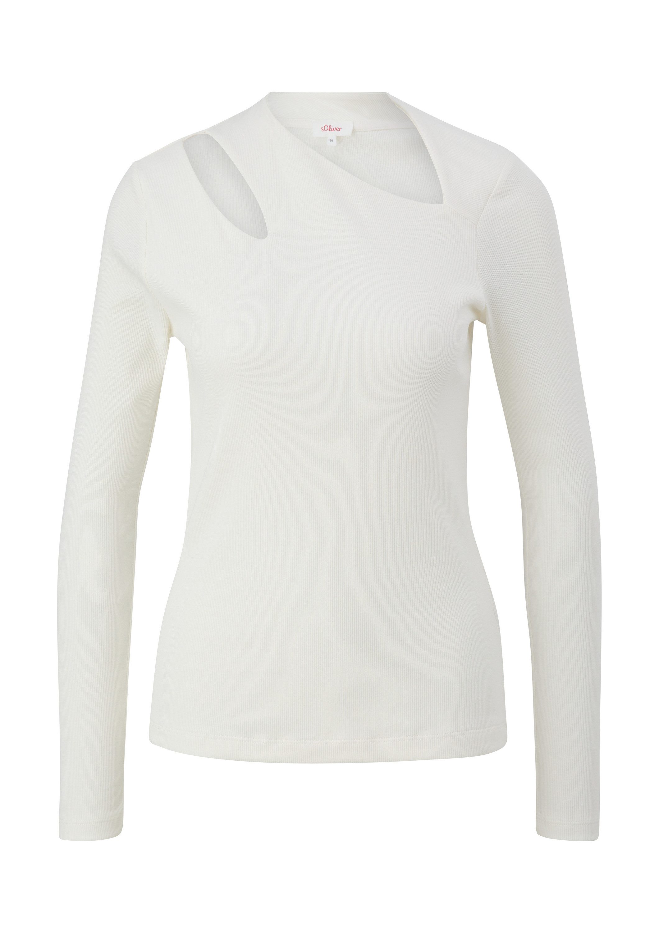 s.Oliver Langarmshirt T-Shirt Longleeve mit Cut Out-Details günstig online kaufen