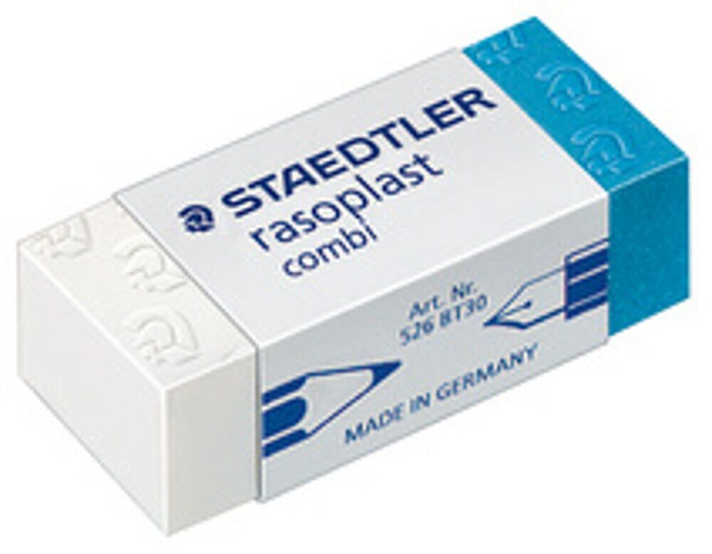 STAEDTLER Radiergummi STAEDTLER® rasoplast combi Radierer Radiergummi 526 BT30, phtalat- und latexfrei