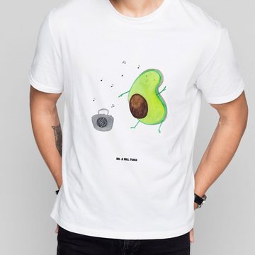 Mr. & Mrs. Panda T-Shirt Avocado tanzt - Weiß - Geschenk, Tanzen, Vegan, Lustiges T-Shirt, Fei (1-tlg)