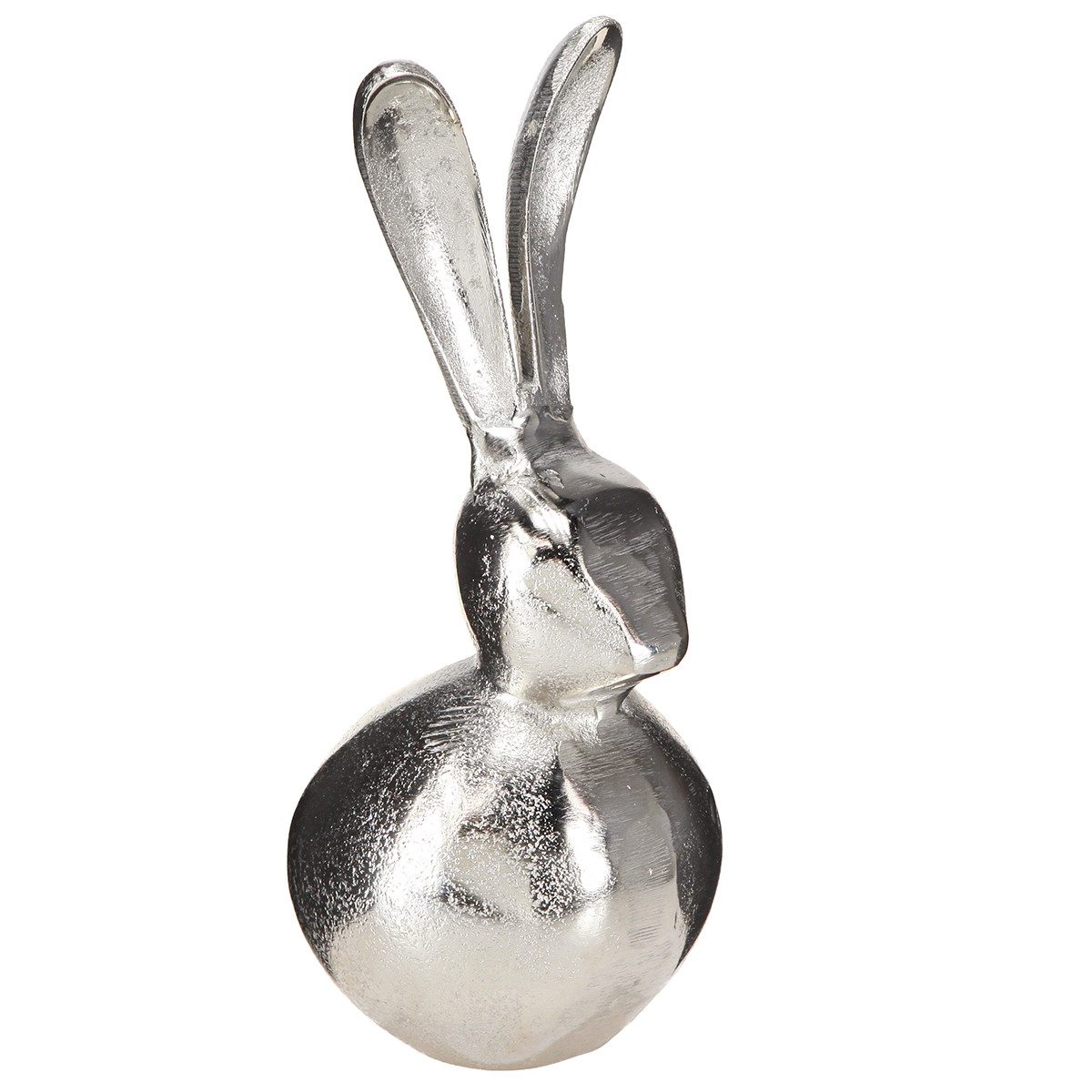 Florists Products Osterhase Deko Hase Silber Metall Osterdeko Ø12cm H25cm Modern