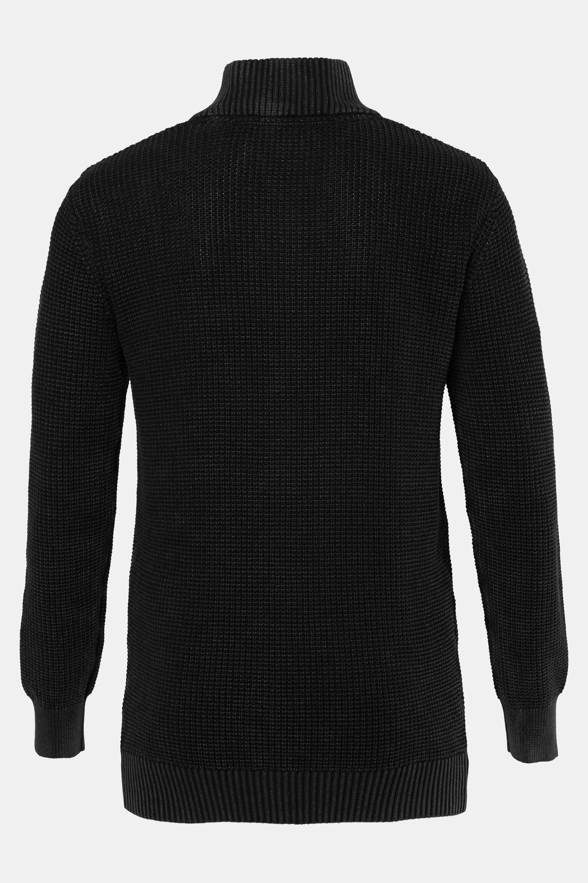 JP1880 Rundhalspullover Troyer Stehkragen mit Zipper Vintage Look bis 7 XL – Bild 4 von 4