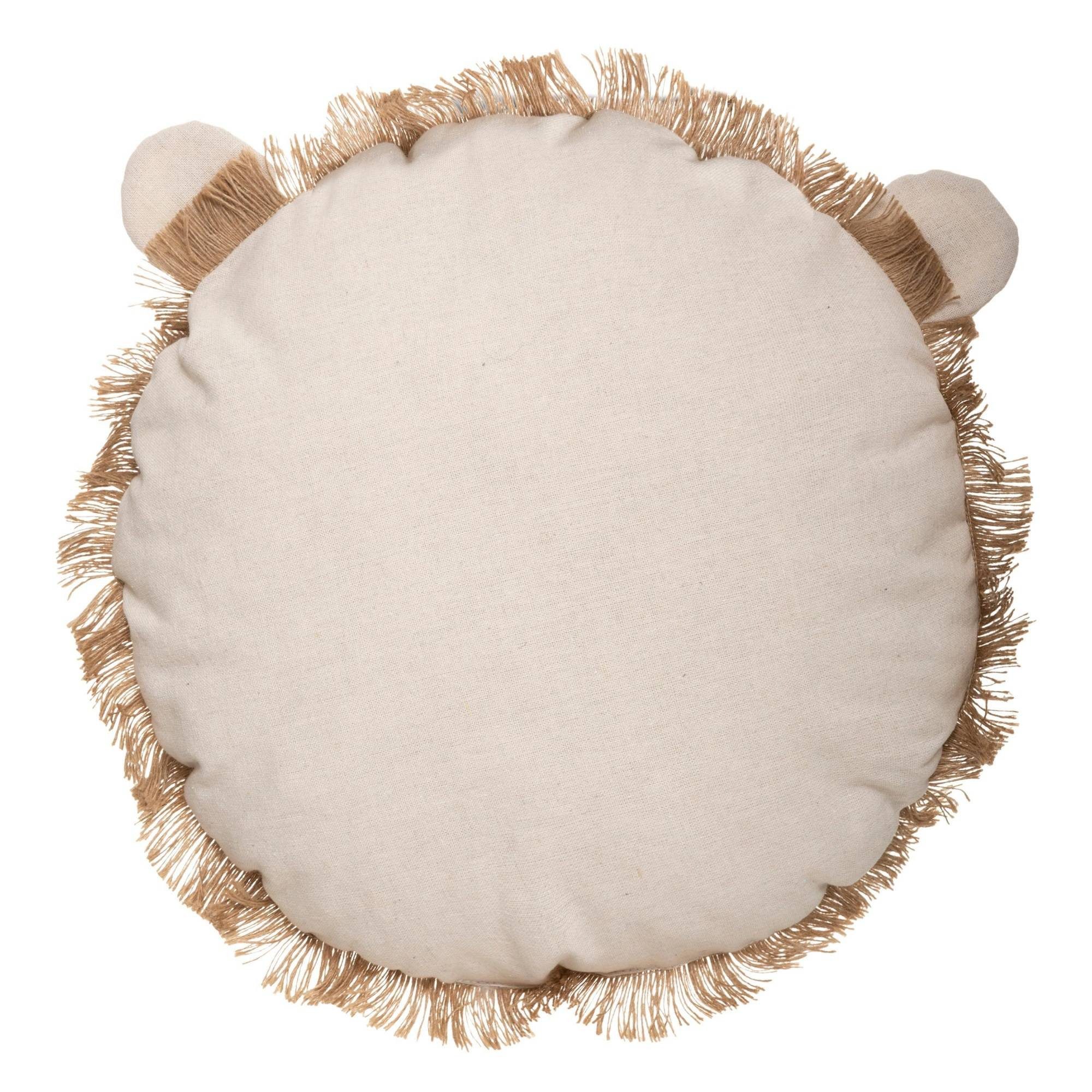 Atmosphera Créateur d'intérieur Dekokissen Rundes Kissen LÖWE für Kinderzimmer, Ø 44 cm, beige