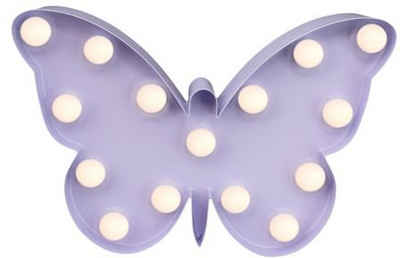 MARQUEE LIGHTS LED Dekolicht »Schmetterling«, Wandlampe, Tischlampe Butterfly mit 15 festverbauten LEDs - 23x 15 cm