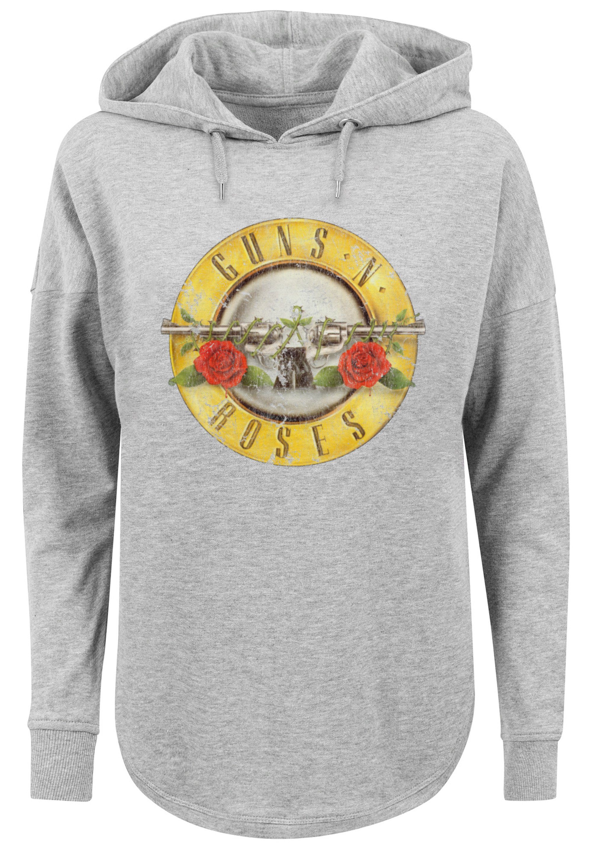 'n' F4NT4STIC Print Kapuzenpullover grey Band Roses Guns