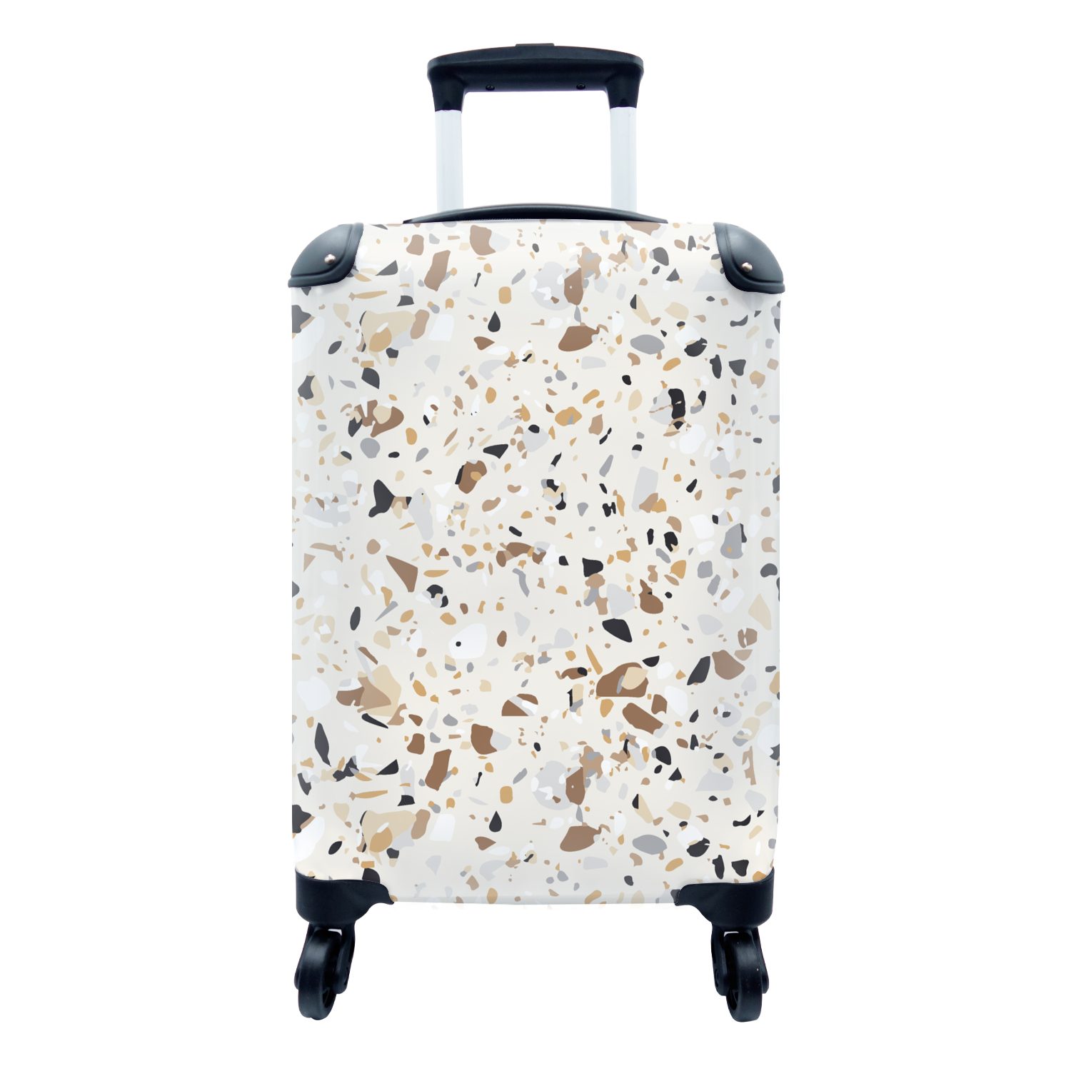 MuchoWow Handgepäckkoffer Terrazzo - Muster - Gestaltung, 4 Rollen, Reisetasche mit rollen, Handgepäck für Ferien, Trolley, Reisekoffer