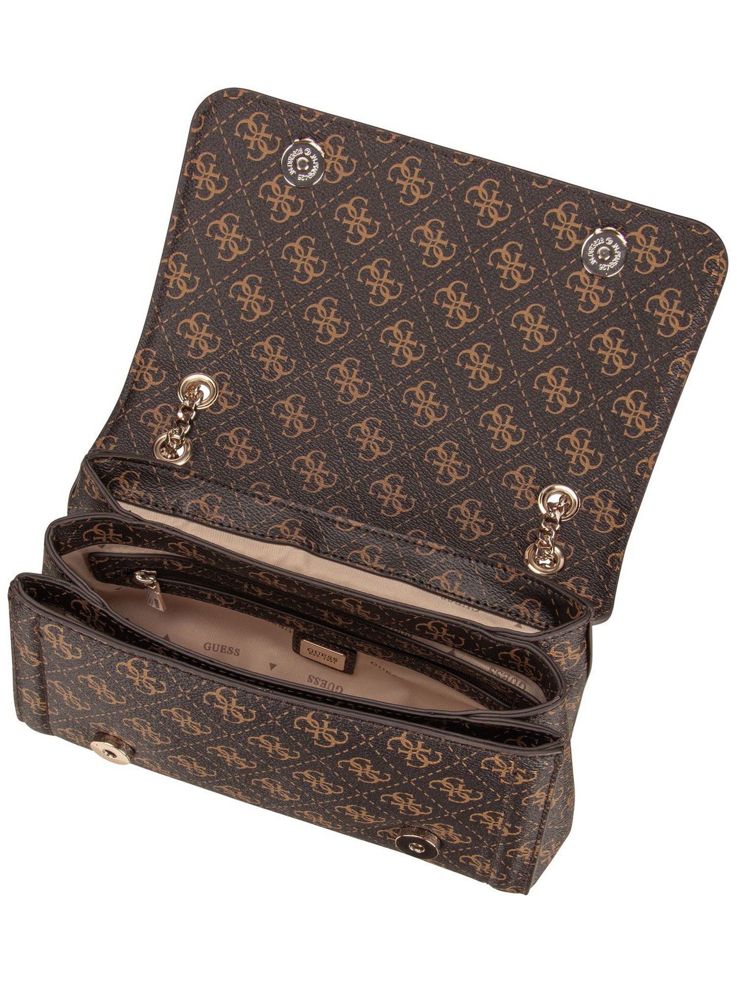 Guess Handtasche Noelle II Conv XBody Flap 72210 Logo, Schultertaschen