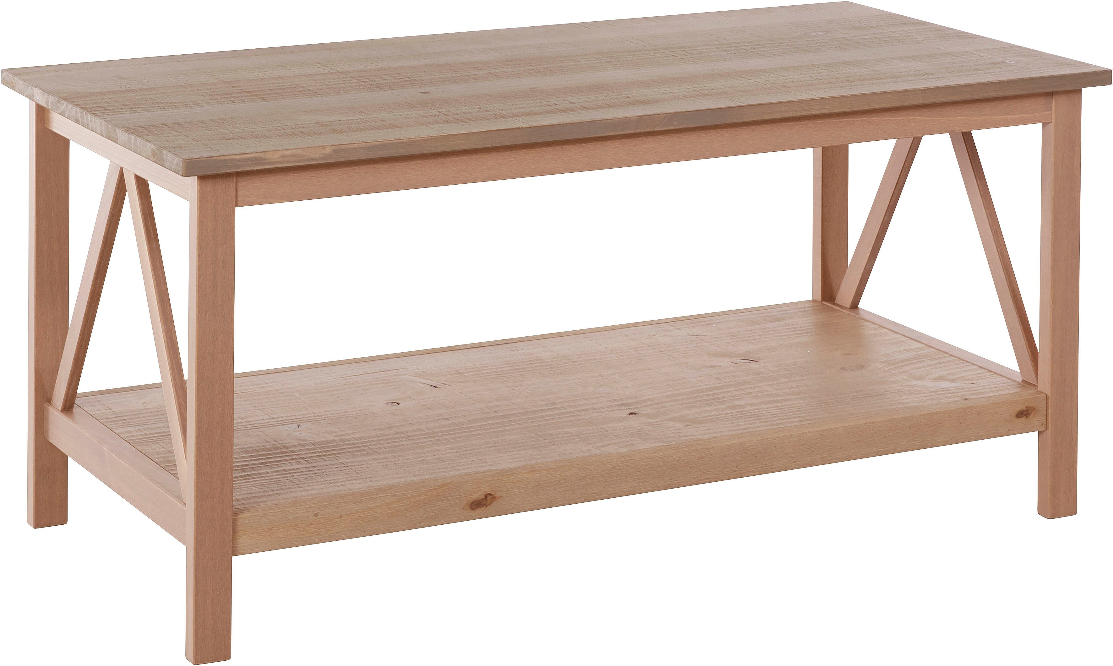 Timbers Couchtisch Fonville (1-St), Couchtisch aus schönem massivem Kiefernholz, Breite 111,5cm, Höhe 51cm