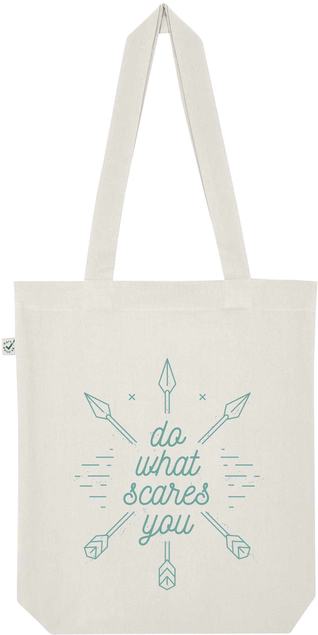 Tragetasche "Do What Scares You" Jutebeutel Tasche Lange Henkel