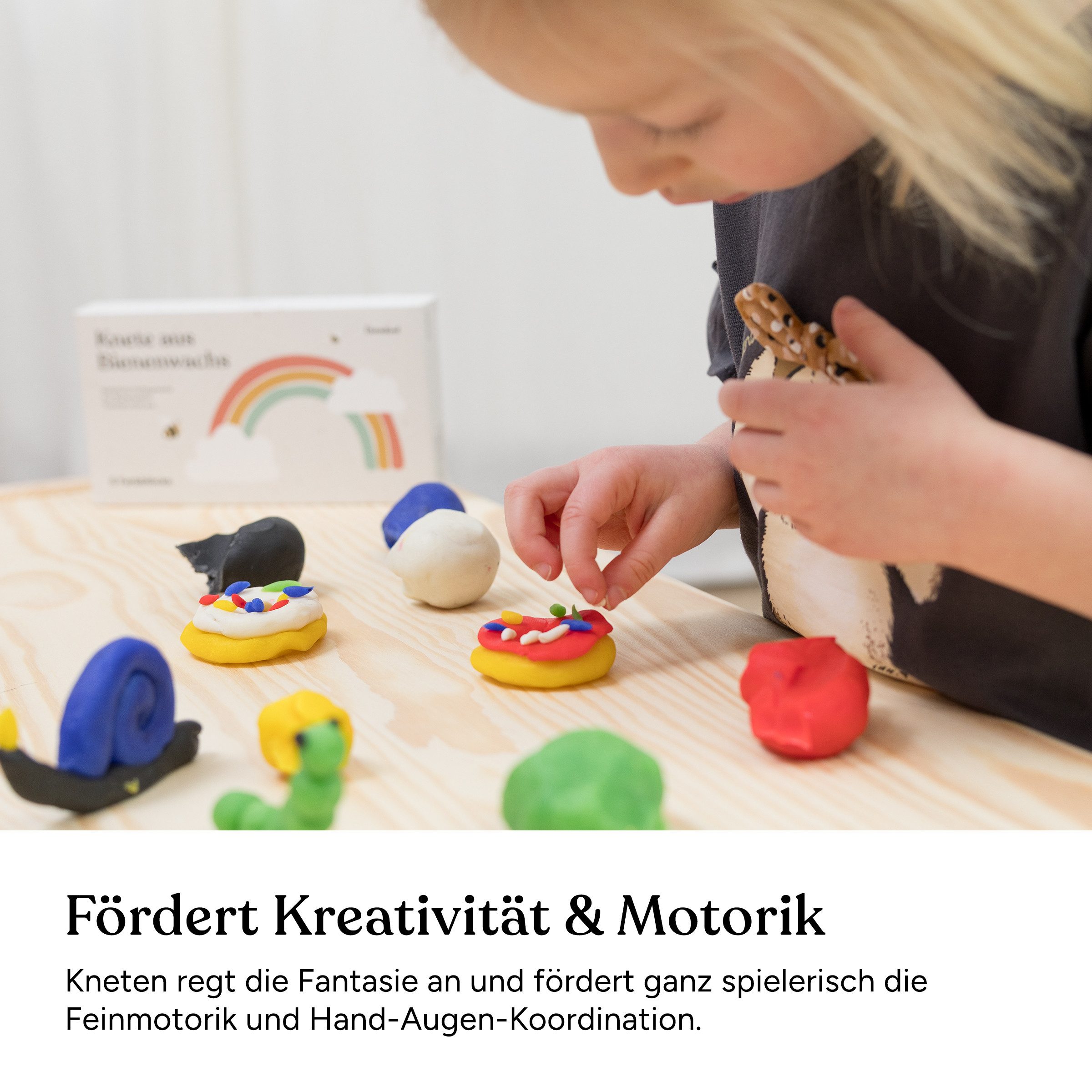 Ehrenkind Knete aus Bienenwachs, Trocknet Nicht aus, Unbedenklich (Kleine Geschenke für Kindergeburstag, 1-tlg., Knete ab 3 Jahre), 100% natürliche Inhaltsstoffe