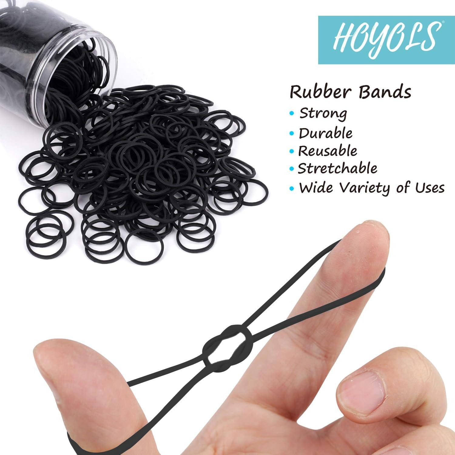 LuxusKollektion Haargummi Schwarze Gummi Haarbänder Set 600 Stück für Mädchen, Gemischte