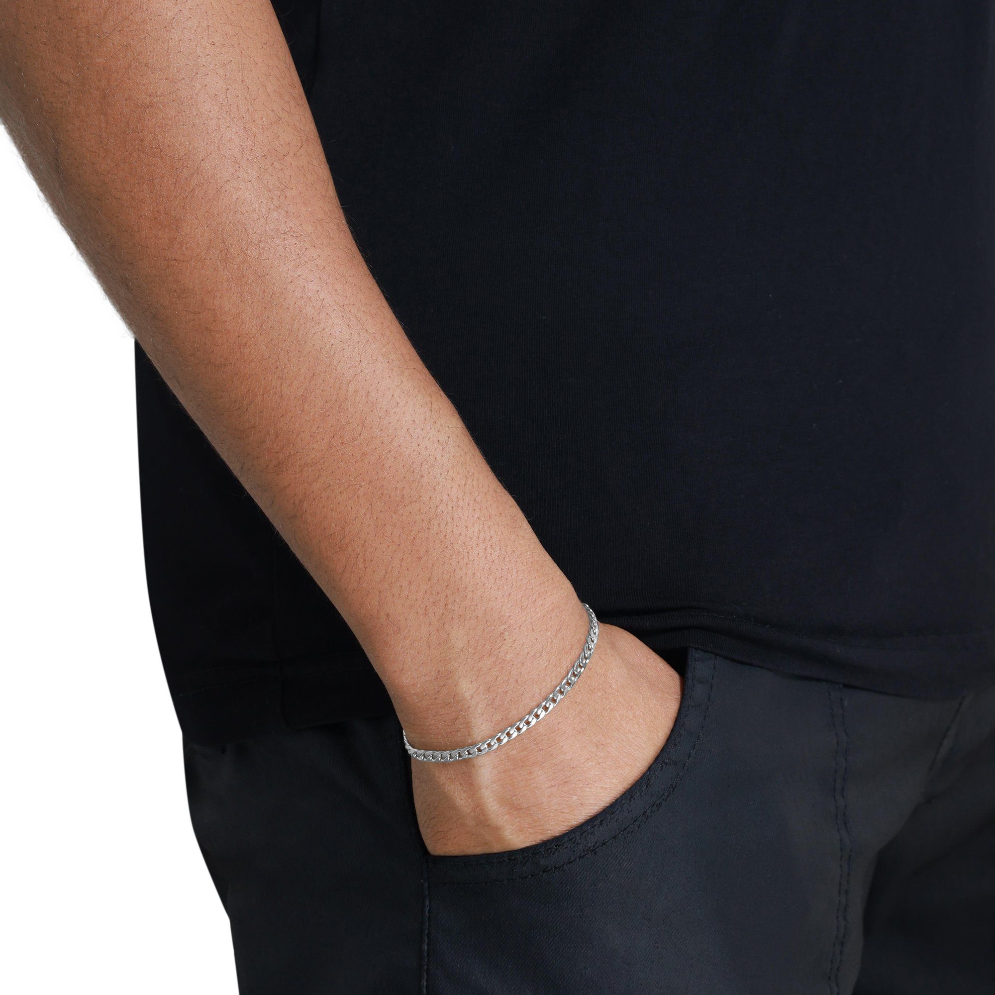 Heideman Armband Sascha silberfarben poliert (Armband, inkl. Geschenkverpackung), Armkette Männer